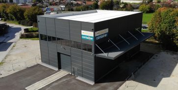 Produktionshalle für containers