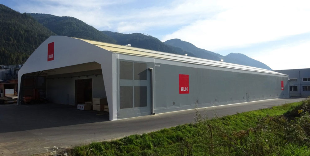 Zelthalle – verzinkte Stahlkonstruktion mit PVC-Membran Zelthalle für Lagerzwecke
