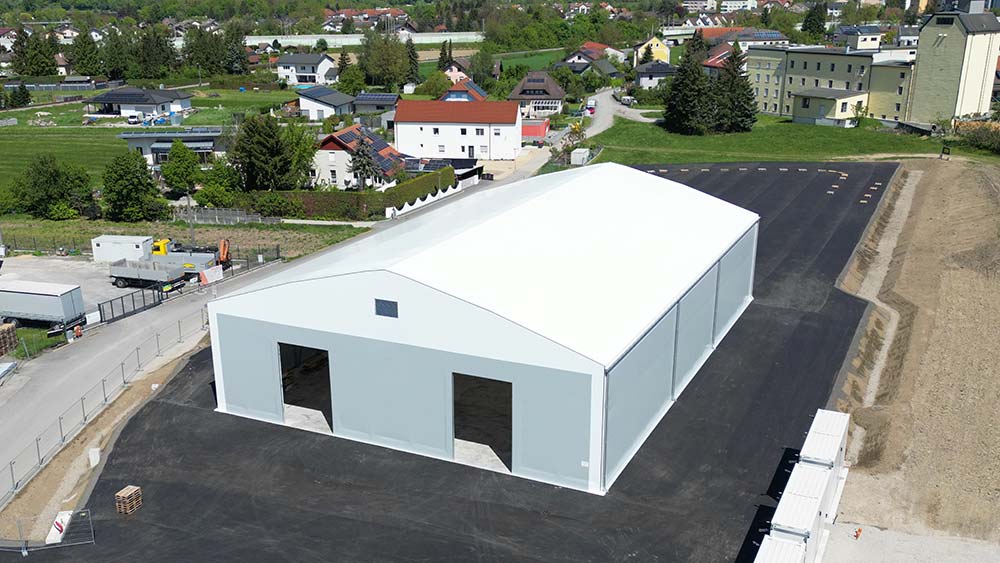 Zelthalle für Logistik und Lagerung